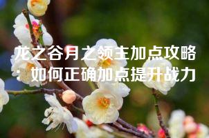 龙之谷月之领主加点攻略：如何正确加点提升战力