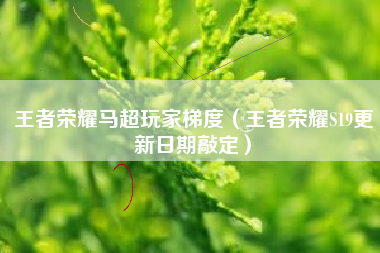 王者荣耀马超玩家梯度（王者荣耀s19更新日期敲定）