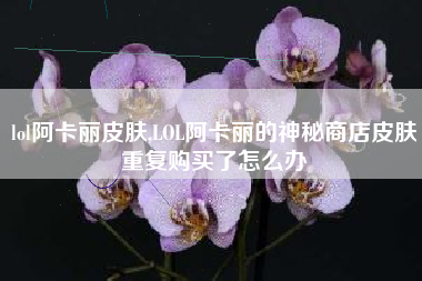 lol阿卡丽皮肤,lol阿卡丽的神秘商店皮肤重复购买了怎么办