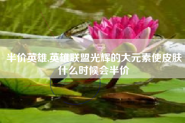 半价英雄,英雄联盟光辉的大元素使皮肤什么时候会半价