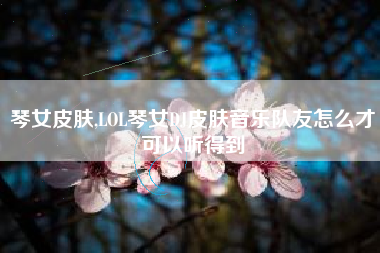 琴女皮肤,lol琴女dj皮肤音乐队友怎么才可以听得到