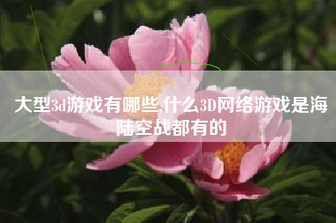 大型3d游戏有哪些,什么3d网络游戏是海陆空战都有的